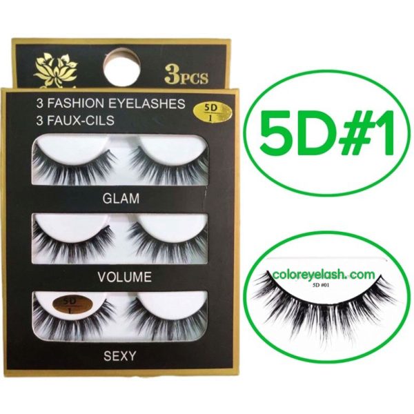 3d Faux Mink Eyelashes ( 3 Pairs)