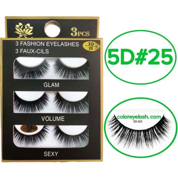 3d Faux Mink Eyelashes ( 3 Pairs)