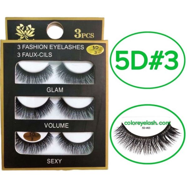 3d Faux Mink Eyelashes ( 3 Pairs)