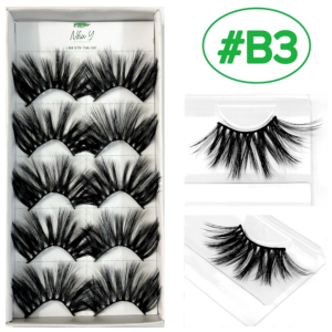 Western Style 3d Real Mink Eyelashes ( 5 Pairs)