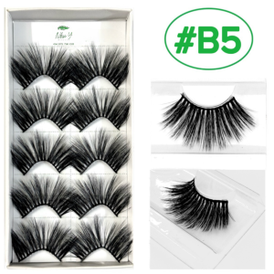 Western Style 3d Real Mink Eyelashes ( 5 Pairs)