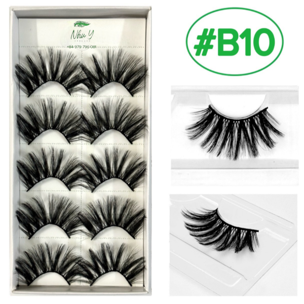 Western Style 3d Real Mink Eyelashes ( 5 Pairs)