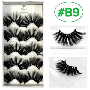 Western Style 3d Real Mink Eyelashes ( 5 Pairs)