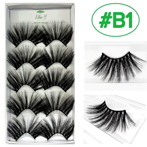 Western Style 3d Real Mink Eyelashes ( 5 Pairs)